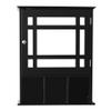 Bathroom Medicine Cabinet,3-Tier Wooden Wall Storage Cabinet with 1 Glass Mirror Door (Brown) view 1