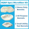 HQRP 6pcs Kit Microfiber Steam Mop Pads Compatible with Oreck Steam-It All Purpose Steam Wand STEAM100 STEAM100LRH Steamer, Replacement Cleaner Bonnets view 3