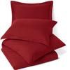 Comfort Store Bedding 2 Piece 400 GSM Comforted Set Collection Organic Cotton 1000 Thread Count Solid 1 Duvet Cover, 1 Comforter (Burgundy Twin XL, Set of 2) view 2