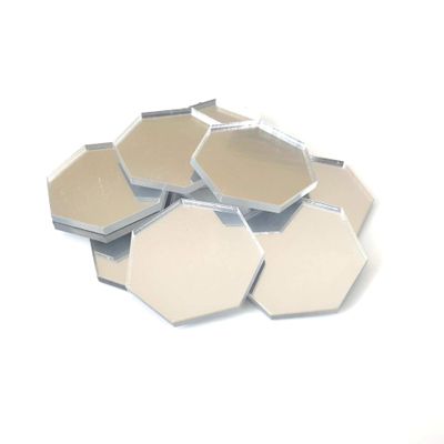 Heptagon Crafting Mirrors, Silver Mirror, Pack of 4 X 1.6 Inches