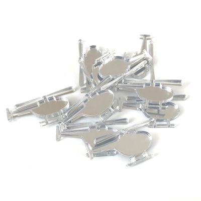 Helicopter Crafting Mirrors, Set of 10, Shatterproof Acrylic, Silver Mirror