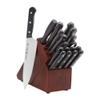 HENCKELS Solution Razor-Sharp 18-pc Knife Set, Chef Knife, Bread Knife, Steak Knife, German Engineered Informed by 100+ Years of Mastery, Brown view 1