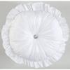 7 Piece Glam Style Bright White Comforter Set, All Season Beautiful Ruffled Fringe Stripes Effect Techniques Silky Soft Luxury Bedding Sets King Cal, Perfect Stitching Elegant Touch Bedskirt Included view 2
