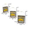 GERSON INTERNATIONAL Assorted Metal Nesting "Farm Fresh Lemonade" Decorative Buckets, Set of 3 2521770EC view 3
