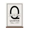 LifeSong Milestones Personalized Monogram Sign with Family Names - Home Wall Art - Q Wooden Sign with Base Gift 8 x 12 (Q) view 1