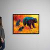 Double Trouble Black Bear Black Float Frame Canvas Art, Bear Artwork view 2