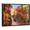 Sunset in Venice Black Float Frame Canvas Art, Venice Artwork view 1
