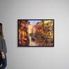 Sunset in Venice Black Float Frame Canvas Art, Venice Artwork view 2