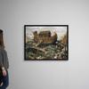 Noah's Ark On Mount Ararat Black Float Frame Canvas Art, Artwork view 2