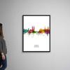 Zurich Switzerland Skyline Black Float Frame Canvas Art, Artwork view 2