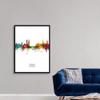 Zurich Switzerland Skyline Black Float Frame Canvas Art, Artwork view 3