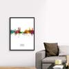 Zurich Switzerland Skyline Black Float Frame Canvas Art, Artwork view 4