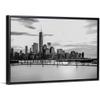 1WTC Black and White Black Float Frame Canvas Art, New York City Artwork view 1