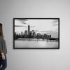 1WTC Black and White Black Float Frame Canvas Art, New York City Artwork view 2