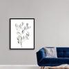 Paynes Grey Botanicals IV Black Float Frame Canvas Art, Floral Artwork view 3