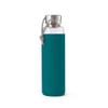 BLACK + BLUM Travel Glass Water Bottle | Lightweight, Leak Proof Flask w/ Protective Sleeve & Stainless Steel Lid | Hot or Cold Drinks for Travel, Office & School for All Ages | Ocean, 20 oz / 600 ml view 1