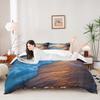 Beach Duvet Cover Full Ocean Bedding Kids Girls Boys Hawaiian Sea Waves Comforter Cover Tropical Sunset and Sea Beach Nature Theme Print bedding Botanical Beach House Decorative Bedspread with Zipper view 1