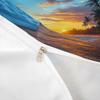 Beach Duvet Cover Full Ocean Bedding Kids Girls Boys Hawaiian Sea Waves Comforter Cover Tropical Sunset and Sea Beach Nature Theme Print bedding Botanical Beach House Decorative Bedspread with Zipper view 3