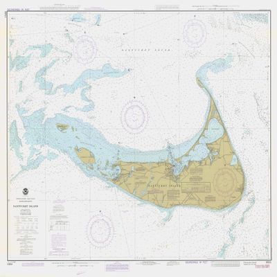 Nantucket 1984 - Vintage Map Reproduction - Nautical Decor (18x24)