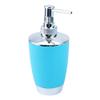 Bathroom Set Blue Bathroom Accessories Set 6 Pcs Plastic Bathroom Sets with Toothbrush Cup Toothbrush and Toothpaste Holder Lotion Dispenser Rubbish Bin Toilet Brush with Holder view 3