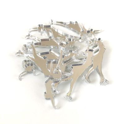 Ice Skater Crafting Mirrors, Set of 10, Silver Acrylic Safety Mirrors