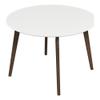 ASHCROFT Piper Modern Style Solid Wood Walnut/White Top 43" Round Dining Table view 1