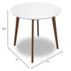 ASHCROFT Piper Modern Style Solid Wood Walnut/White Top 43" Round Dining Table view 3