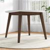 ASHCROFT Piper Modern Style Solid Wood Walnut/White Top 43" Round Dining Table view 4