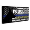 Brotherhood Thin Blue Line American Flag Personalized Police K9 Dog Name Key Holder Organizer Wall Mount Rack for Holders The Home Keys Ring Decorative Hangers Decor Hook Hanger view 1