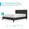 Best Choice Products 12 Inch, Green Tea Charcoal Cooling Gel Memory Foam Mattress, Fiberglass Free, 2-Layer, Breathable - Queen, Medium Firm view 4