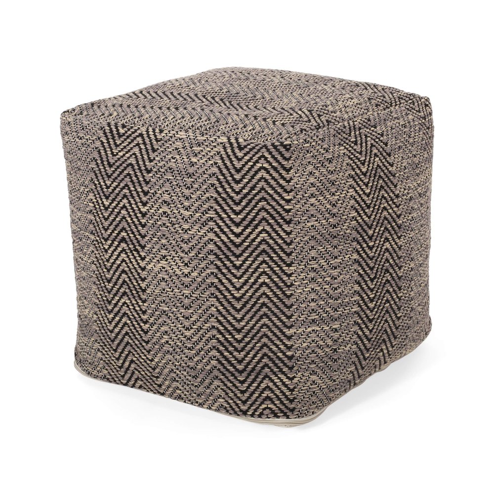 Christopher Knight Home Dora Cube Pouf, Brown, Beige, Yellow