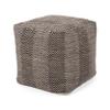 Christopher Knight Home Dora Cube Pouf, Brown, Beige, Yellow view 1