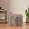 Christopher Knight Home Dora Cube Pouf, Brown, Beige, Yellow view 2