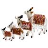 VRINDAVANBAZAAR.COM Handicraft meenakari Front Facing Cow with Enamel Painting- Set of 2; Size: 1.5 Inch view 3