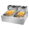 ZOKOP EH82 5000W MAX 110V 12.7QT/12L Stainless Steel Double Cylinder Electric Fryer US Plug view 1
