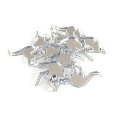 Kangaroo Crafting Mirrors, Set of 10, Shatterproof Acrylic, Silver Mirror