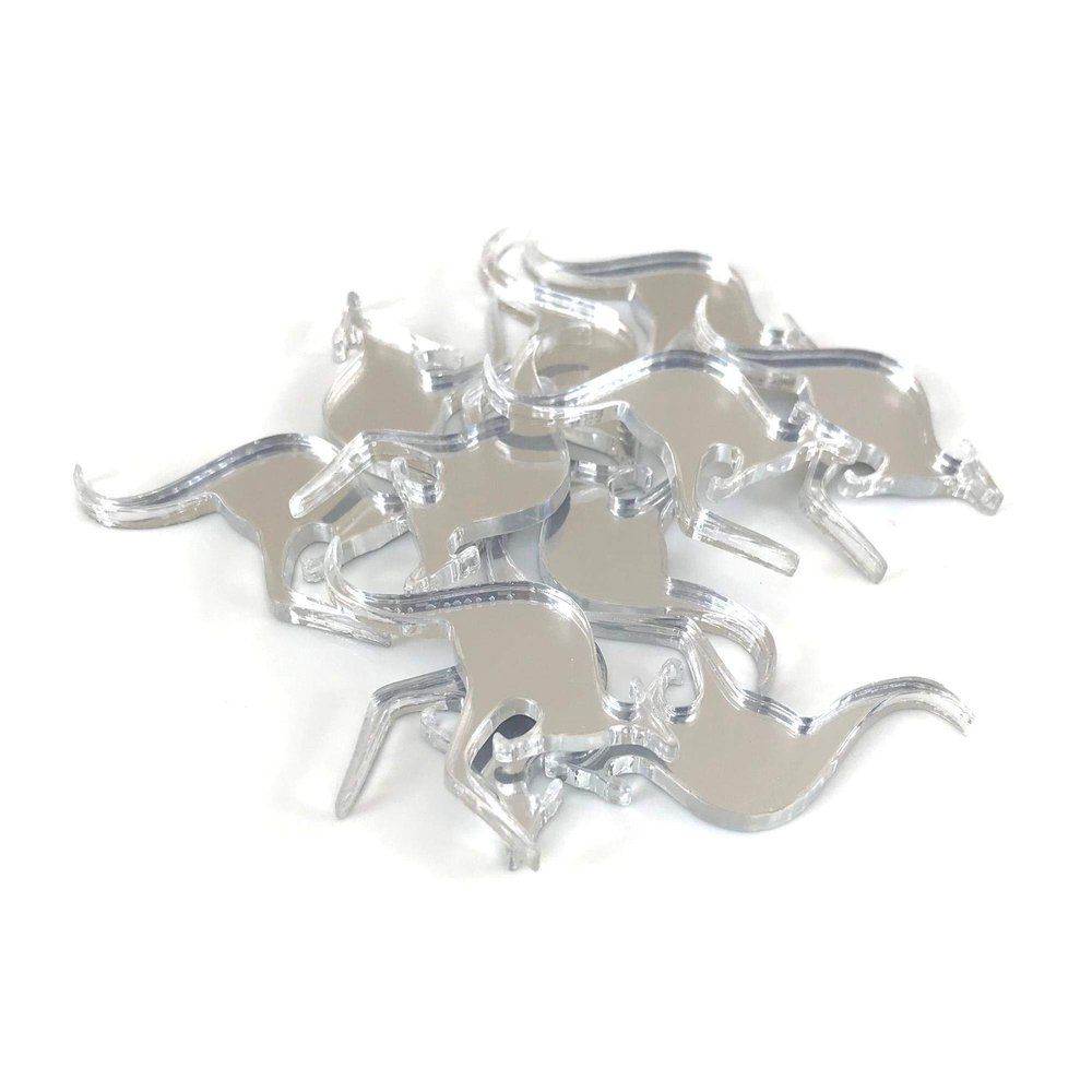 Kangaroo Crafting Mirrors, Set of 10, Shatterproof Acrylic, Silver Mirror