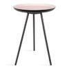 Kate and Laurel Laranya Modern Side Table, 15" x 15" x 22.5", Pink and Black, Glam Minimalist End Table view 1
