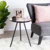 Kate and Laurel Laranya Modern Side Table, 15" x 15" x 22.5", Pink and Black, Glam Minimalist End Table view 2