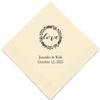 Weddingstar Personalized Printed Paper Napkins 3-Ply 50 Pack - Luncheon Ivory view 1