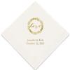 Weddingstar Personalized Printed Paper Napkins 3-Ply 50 Pack - Luncheon White view 1