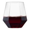 Munfix Plastic Stemless Wine Glasses 32 Pack - Diamond Shaped Unbreakable Disposable 12 Oz Clear Plastic Wine Champagne Whiskey Cups, Shatterproof Recyclable and BPA-Free view 3