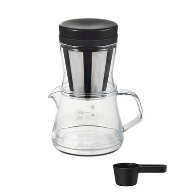 Akebono Stolon Coffee Server, 400, 2-Way Dripper Set, For Black Drip Coffee and Cold Brew Coffee