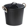Wenko Gara Cosmetic Bin Capacity 6 litres Steel Black 24 x 28.5 x 23 cm view 1