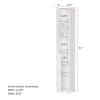 Linen Tower - 67-Inch-Tall Bathroom or Laundry Room Storage Cabinet with Adjustable Shelf and Cubbyhole Divider for Towels by Lavish Home (White) view 3