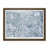 Wee Blue Coo London City England Navy Map Artwork Framed Wall Art Print 18X24 Inch view 1