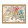 Wee Blue Coo Vintage Colourful Amsterdam Map Artwork Framed Wall Art Print 18X24 Inch view 1