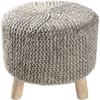 Artistic Weavers Estel Scandinavian Knit Texture Decorative Foot Stool 17" H x 18" W x 18" D view 1