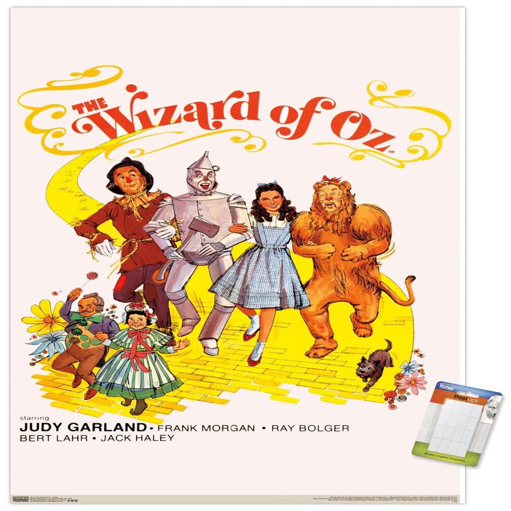 Trends International The Wizard Of Oz - Group Wall Poster, 22.375" x 34", Premium Poster & Mount Bundle