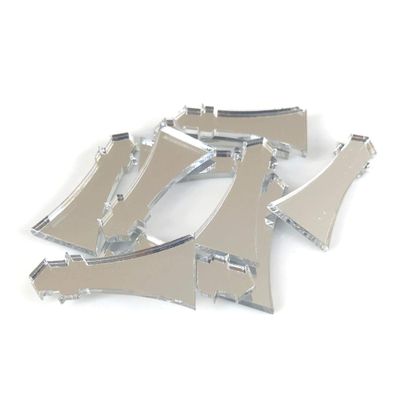 Lighthouse Craft Mirrors, Set of 10, 4 X 2 Inches, Shatterproof Acrylic